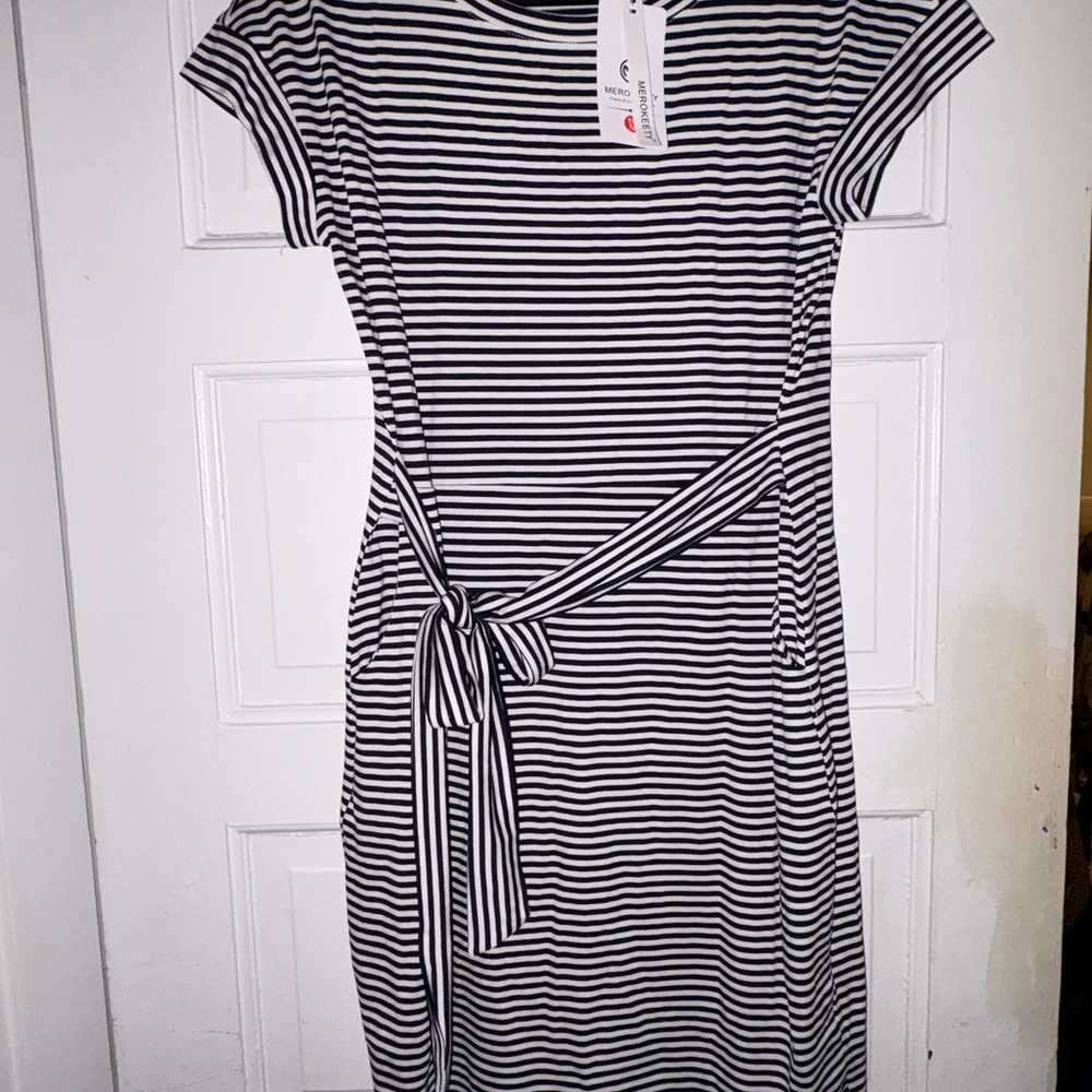 Striped Black and White Dress